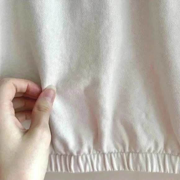 BP White 1/4 Zip Sports Jacket, Athleisure Athletic White Sweatshirt, Small - Picture 6 of 16